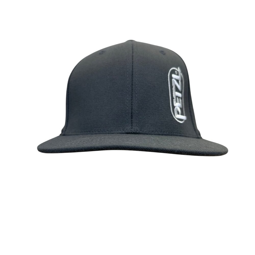 Petzl Unisex Gray Cotton Snapback Cap Embroidered Logo Adjustable Strap